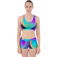 Circle Colorful Rainbow Spectrum Button Gradient Work It Out Gym Set