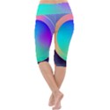 Circle Colorful Rainbow Spectrum Button Gradient Lightweight Velour Cropped Yoga Leggings View4