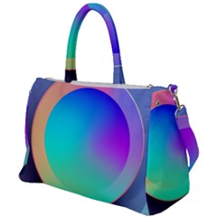 Circle Colorful Rainbow Spectrum Button Gradient Duffel Travel Bag