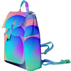 Circle Colorful Rainbow Spectrum Button Gradient Buckle Everyday Backpack by Maspions