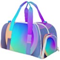 Circle Colorful Rainbow Spectrum Button Gradient Burner Gym Duffel Bag View1