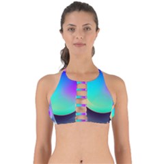 Circle Colorful Rainbow Spectrum Button Gradient Perfectly Cut Out Bikini Top