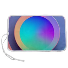 Circle Colorful Rainbow Spectrum Button Gradient Pen Storage Case (s) by Maspions