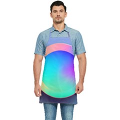 Circle Colorful Rainbow Spectrum Button Gradient Kitchen Apron