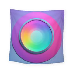 Circle Colorful Rainbow Spectrum Button Gradient Psychedelic Art Square Tapestry (small)