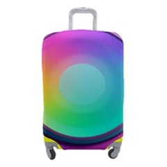 Circle Colorful Rainbow Spectrum Button Gradient Psychedelic Art Luggage Cover (small) by Maspions