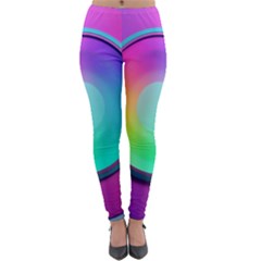 Circle Colorful Rainbow Spectrum Button Gradient Psychedelic Art Lightweight Velour Leggings