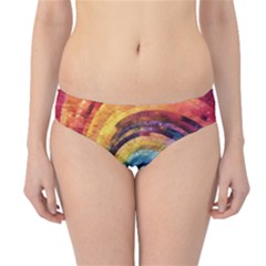 Cosmic Rainbow Quilt Artistic Swirl Spiral Forest Silhouette Fantasy Hipster Bikini Bottoms