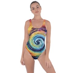 Cosmic Rainbow Quilt Artistic Swirl Spiral Forest Silhouette Fantasy Bring Sexy Back Swimsuit