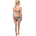 Cosmic Rainbow Quilt Artistic Swirl Spiral Forest Silhouette Fantasy Twist Bandeau Bikini Set View2