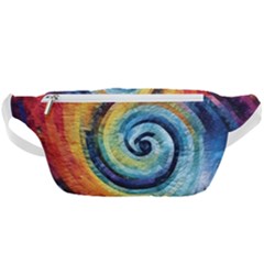 Cosmic Rainbow Quilt Artistic Swirl Spiral Forest Silhouette Fantasy Waist Bag 