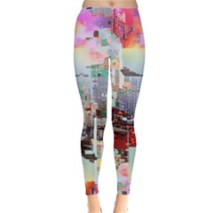 Digital Computer Technology Office Information Modern Media Web Connection Art Creatively Colorful C Everyday Leggings  by Maspions