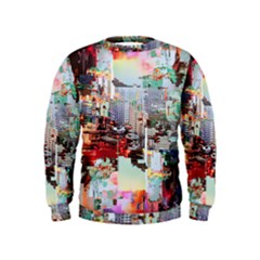 Digital Computer Technology Office Information Modern Media Web Connection Art Creatively Colorful C Kids  Sweatshirt by Maspions