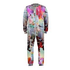 Digital Computer Technology Office Information Modern Media Web Connection Art Creatively Colorful C Onepiece Jumpsuit (kids) by Maspions