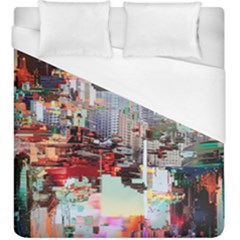 Digital Computer Technology Office Information Modern Media Web Connection Art Creatively Colorful C Duvet Cover (king Size)