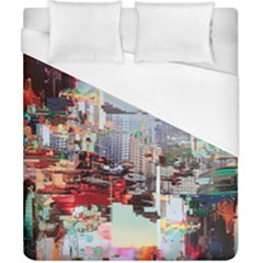 Digital Computer Technology Office Information Modern Media Web Connection Art Creatively Colorful C Duvet Cover (california King Size)