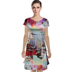 Digital Computer Technology Office Information Modern Media Web Connection Art Creatively Colorful C Cap Sleeve Nightdress