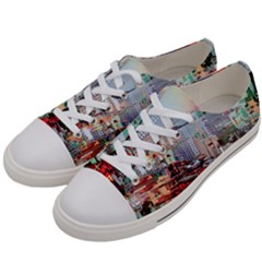 Digital Computer Technology Office Information Modern Media Web Connection Art Creatively Colorful C Men s Low Top Canvas Sneakers by Maspions