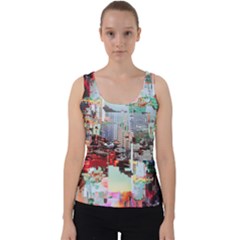 Digital Computer Technology Office Information Modern Media Web Connection Art Creatively Colorful C Velvet Tank Top