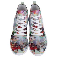 Digital Computer Technology Office Information Modern Media Web Connection Art Creatively Colorful C Men s Lightweight High Top Sneakers by Maspions