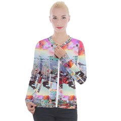 Digital Computer Technology Office Information Modern Media Web Connection Art Creatively Colorful C Casual Zip Up Jacket