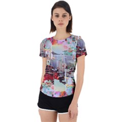 Digital Computer Technology Office Information Modern Media Web Connection Art Creatively Colorful C Back Cut Out Sport T-shirt