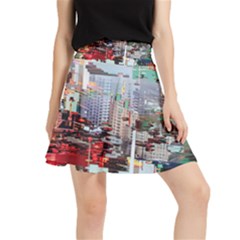 Digital Computer Technology Office Information Modern Media Web Connection Art Creatively Colorful C Waistband Skirt