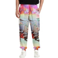 Digital Computer Technology Office Information Modern Media Web Connection Art Creatively Colorful C Men s Elastic Waist Pants