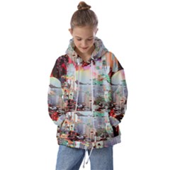 Digital Computer Technology Office Information Modern Media Web Connection Art Creatively Colorful C Kids  Oversized Hoodie by Maspions