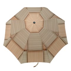 Wooden Wickerwork Texture Square Pattern Folding Umbrellas