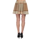 Wooden Wickerwork Texture Square Pattern Skater Skirt View2