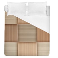 Wooden Wickerwork Texture Square Pattern Duvet Cover (queen Size)