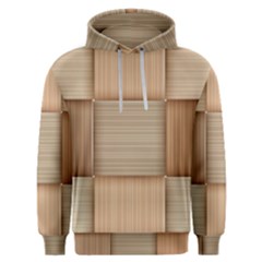 Wooden Wickerwork Texture Square Pattern Men s Overhead Hoodie