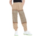 Wooden Wickerwork Texture Square Pattern Kids  Joggers View1