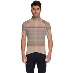 Wooden Wickerwork Texture Square Pattern Men s Short Sleeve Cycling Jersey