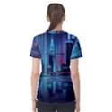 Digital Art Artwork Illustration Vector Buiding City Women s Sport Mesh T-Shirt View2