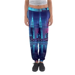 Digital Art Artwork Illustration Vector Buiding City Women s Jogger Sweatpants