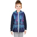 Digital Art Artwork Illustration Vector Buiding City Kids  Hooded Puffer Vest View1