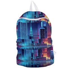 Digital Art Artwork Illustration Vector Buiding City Foldable Lightweight Backpack