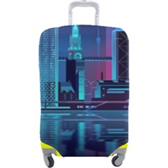 Digital Art Artwork Illustration Vector Buiding City Luggage Cover (large) by Maspions