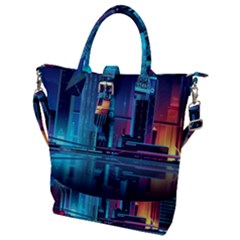 Digital Art Artwork Illustration Vector Buiding City Buckle Top Tote Bag