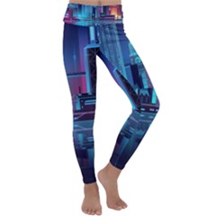 Digital Art Artwork Illustration Vector Buiding City Kids  Lightweight Velour Classic Yoga Leggings