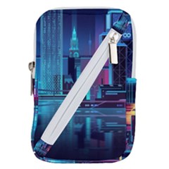 Digital Art Artwork Illustration Vector Buiding City Belt Pouch Bag (small)