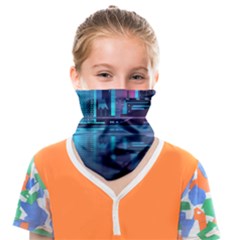 Digital Art Artwork Illustration Vector Buiding City Face Covering Bandana (kids)