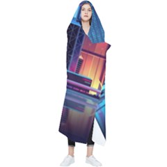 Digital Art Artwork Illustration Vector Buiding City Wearable Blanket