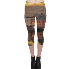 Old Port Of Maasslui Netherlands Capri Leggings 