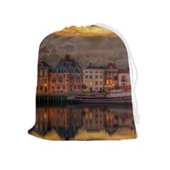 Old Port Of Maasslui Netherlands Drawstring Pouch (xl)