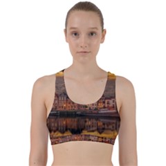 Old Port Of Maasslui Netherlands Back Weave Sports Bra