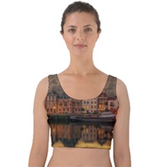 Old Port Of Maasslui Netherlands Velvet Crop Top