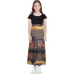 Old Port Of Maasslui Netherlands Kids  Flared Maxi Skirt